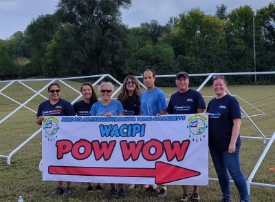 Employees volunteered at a traditional wacipi, or pow-wow, in Minnesota