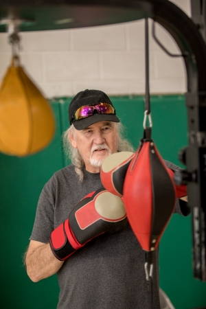 Steve at a non-contact boxing class for people with Parkinson's